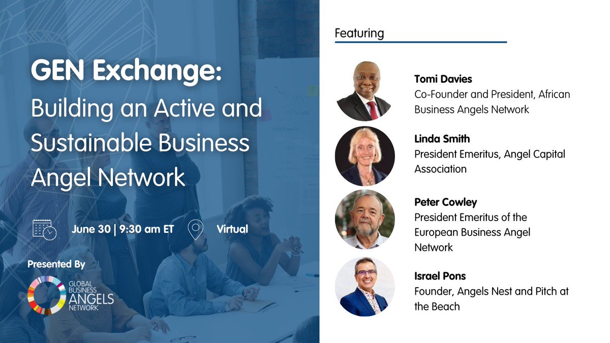 unleashingideas's tweet photo. There's still time to register! Get insights from top angel investor network leaders in the global ecosystem: https://t.co/u179seWFCm
#investor #investornetworks #angelinvestor https://t.co/EfYbWIgY7T