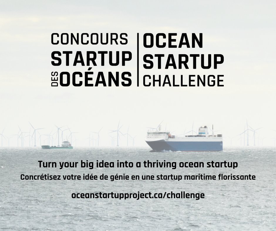 OceanStartup's tweet photo. Calling all idea and early stage ocean innovators! 🌊 Applications are now open for our third  Ocean Startup Challenge – with up to $40,000 in awards and business supports up for grabs! https://t.co/xPvdvlqIeX