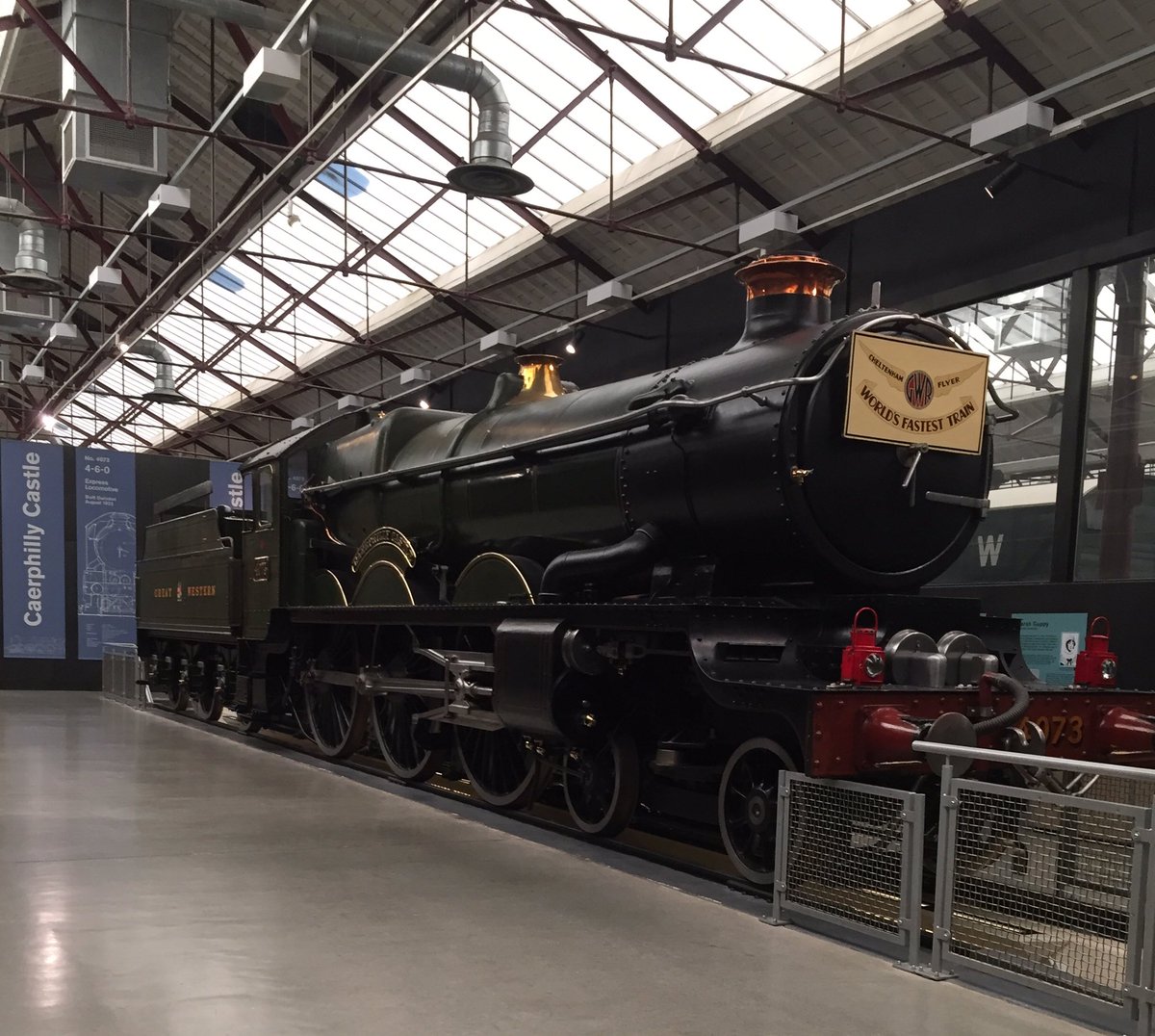 Meeting over, time to pay homage. No better place to start than with No 4073 complete with a Cheltenham Flyer headboard.