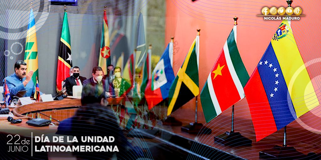 El Presidente de la República Bolivariana de Venezuela, <a href="/NicolasMaduro/">Nicolás Maduro</a> , honró el valor del concepto de unión e integración regional y avizoró nuevos y mejores tiempos para los pueblos de Latinoamérica y el Caribe.
@MedicaChuao <a href="/cubacooperaven/">Brigada Médica Cubana en Venezuela</a> <a href="/leoperezquesada/">Leonardo Perez Quesada</a> <a href="/embacubaven/">EmbaCuba_Venezuela</a>