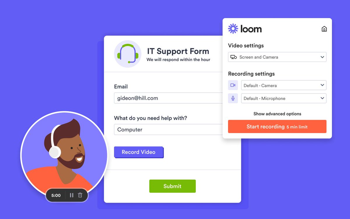 Our integration with <a href="/Jotform/">Jotform</a> is here with our new Loom Video Embed and Loom Video Recorder widgets 🎥✨

We're happy to bring visual communication with a personal touch to Jotform’s form-filling process!

Learn more here: jotform.com/blog/add-loom-…