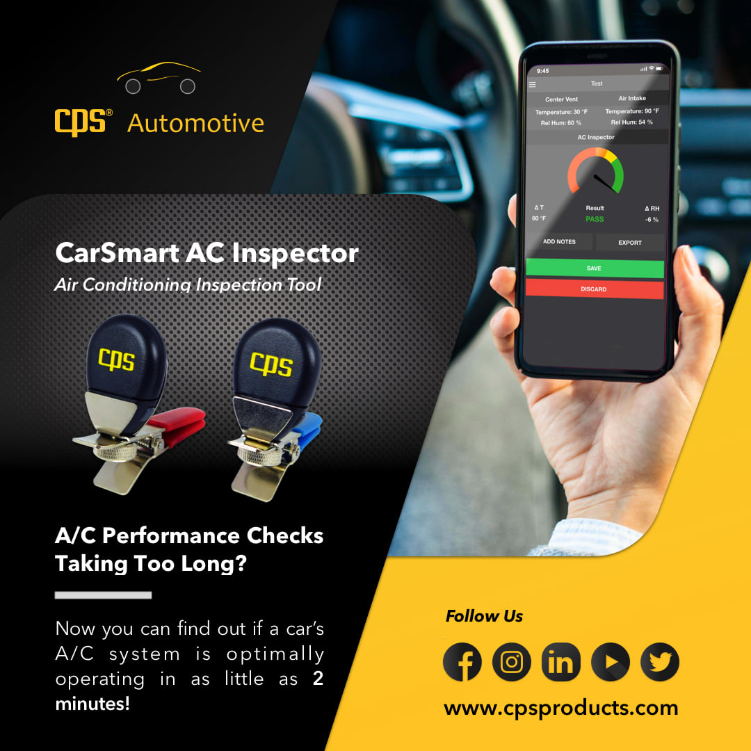 cpsproductsinc's tweet photo. Your next service will be a breeze with our TACI100 CarSmart AC Inspector.  
✅ Easy to use
✅ Records information and sends a report for technicians to review in the CarSmart App
👉 Go check it out https://t.co/eQ9Qgf0jGm

#cpsproducts #airconditioning https://t.co/e7yDUam49L