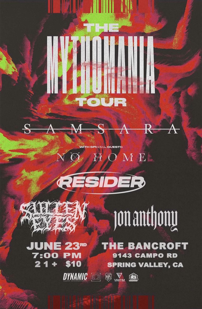 SullenEyesSD's tweet photo. Tomorrow we’re playing a pretty rad show with @WeAreSamsara @NoHomeWa @ResiderOfficial #jonanthonyofficial and you should definitely mob out!
•
#sulleneyes #samsara #nohome #resider #jonanthony #metalcore #hardcore #livemusic https://t.co/jEY7Y1LHEL