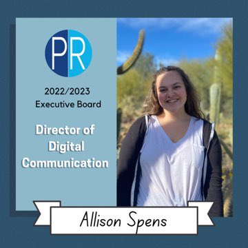 Introducing our 2022/2023 Director of Digital Communication, Allison Spens! 💙