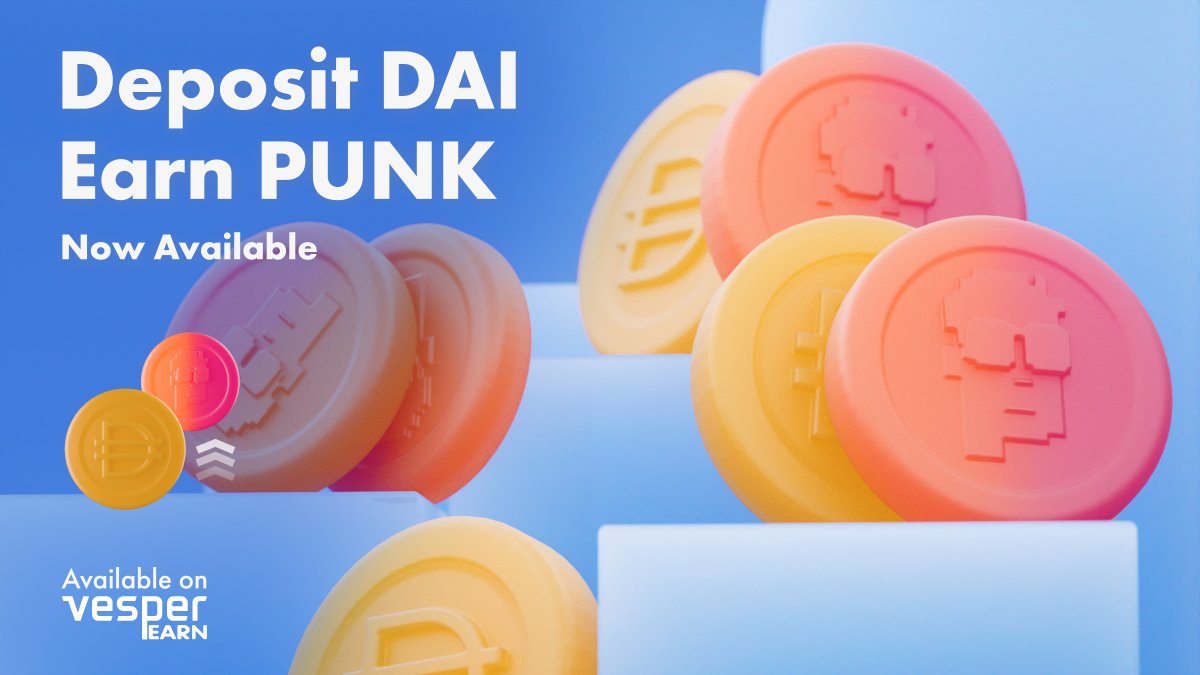 vesperturkey's tweet photo. Vesper'ın DAI-PUNK havuzuyla bir süre sonra 1 #CryptoPunk kazanın!

Getiri biriktikçe, kullanıcılar gerçek olanı satın almak için $PUNK'larını kullanabilirler.

@larvalabs @NFTX_ $DAI $VSP #DeFi

https://t.co/4vndlckQ8i https://t.co/MV09XDRjh3