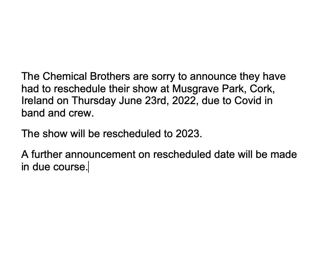 The Chemical Brothers tweet media