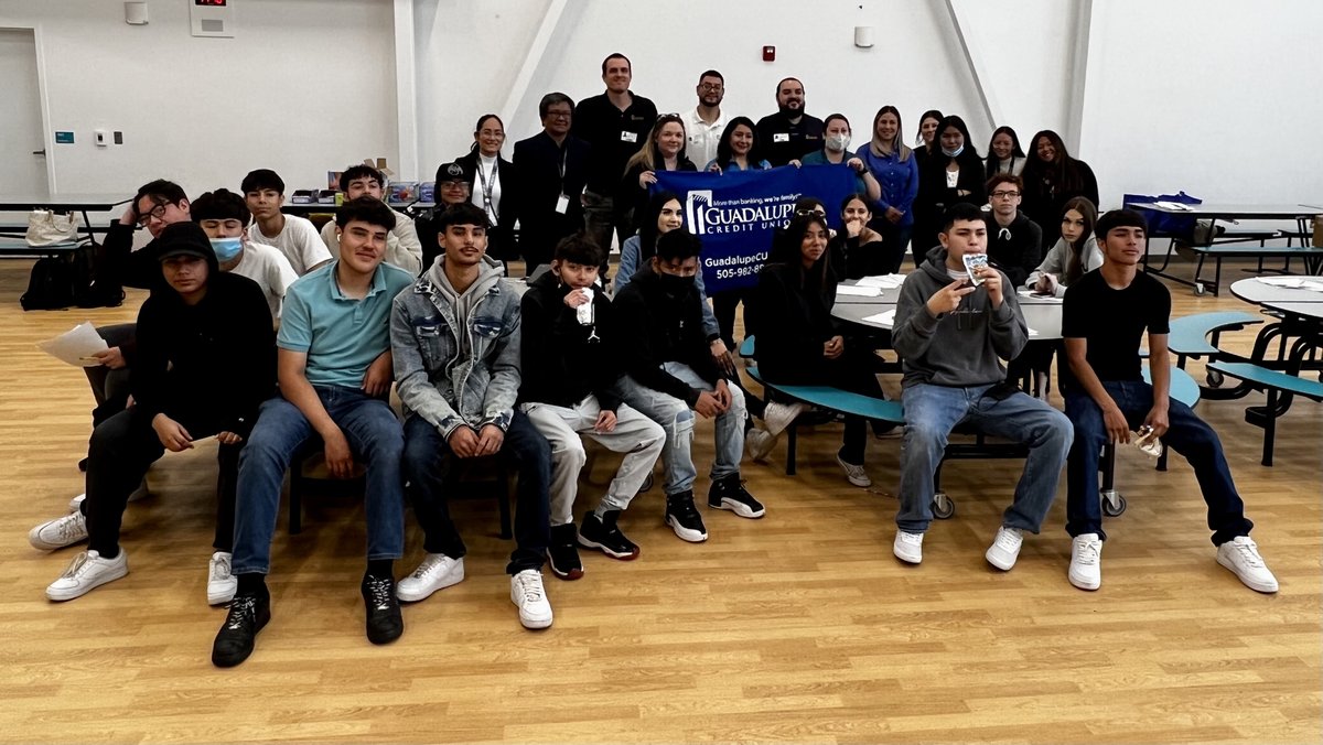 GuadalupeCU_NM's tweet photo. It’s a wrap! Thank you to Capital High and Santa Fe Public School for allowing us to provide a Financial Reality Fair this morning. We love financial literacy!

#GCU #CUDifference #realityfair https://t.co/H8BORr63J8