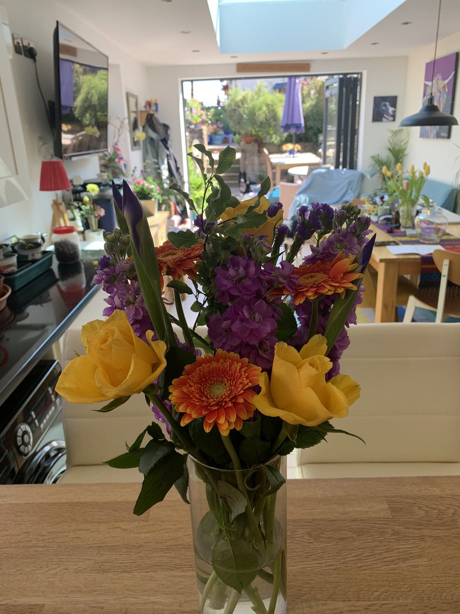 QPHS_Maths's tweet photo. When your other half gives you flowers to congratulate you on finishing your exams!!! Well done to all the maths students @qphschester - you made it !! #alldone #timeforaholiday #andrelax 👏🎉🥳 https://t.co/spJApUIDX1