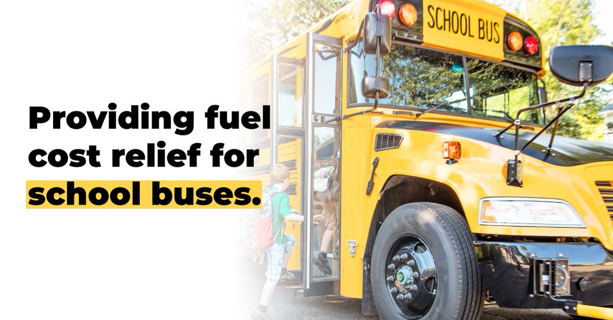 AdrianaLaGrange's tweet photo. We are providing public, separate, Francophone and public charter school jurisdictions with approximately $8.2 million in additional funding for this school year to address high fuel costs and protect school bus services. #abed https://t.co/m0B0qZU3nR
