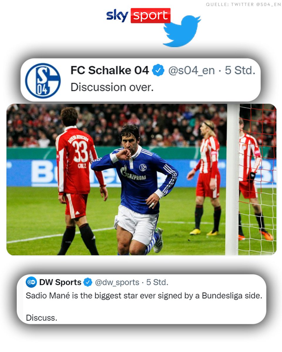 SkySportDE's tweet photo. Ist Sadio Mané der größte Star, der je von einem Bundesligisten verpflichtet wurde? Schalke hat die Frage für sich schon beantwortet. Aber was sagt ihr? Wer ist der größte Bundesliga-Star der Geschichte? 💬

#sadiomane #mane https://t.co/05orFtxyr5
