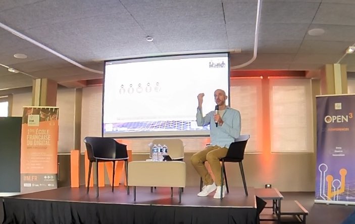 Corto13's tweet image. #open3 #iim @fredcavazza on stage pour parler du #web3 @IIMparis et @LADN_EU