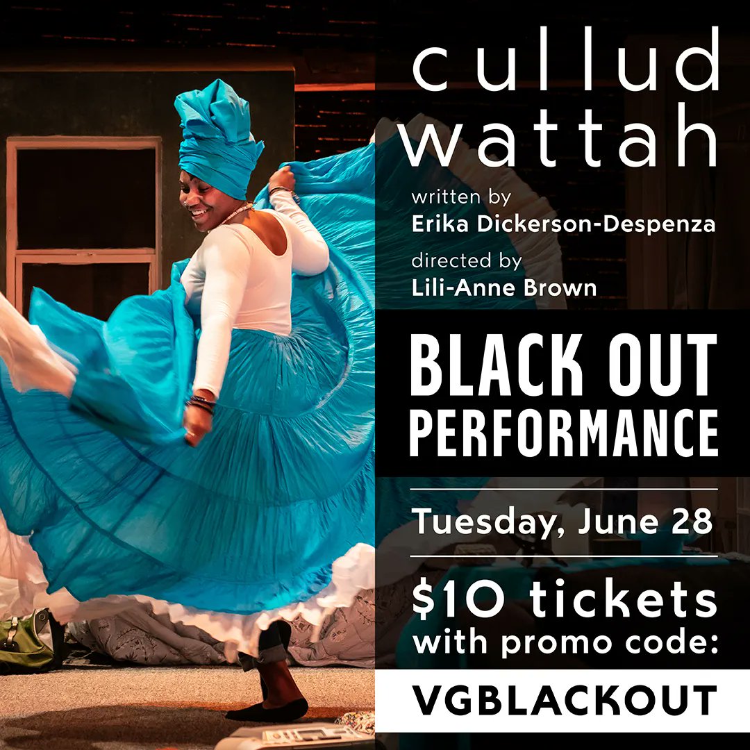 📣BLACK PEOPLE📣 come on out to our special BLACK OUT (For Us By Us) performance of “cullud wattah” June 28 with promo code VGBLACKOUT for $10 tickets! LINK IN BIO