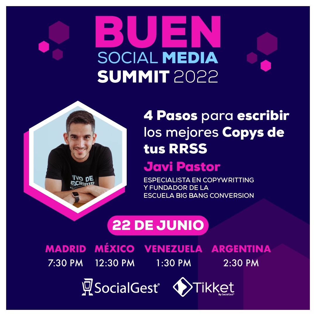 OscarSanchez's tweet photo. #BSMS2022 Conoce los 4 Pasos para escribir los mejores #Copys de tus #RRSS con @jpastorre

Ahora en vivo  💙 @SocialGestApp 
https://t.co/XxdbQwxYEx https://t.co/gmoHrylzri