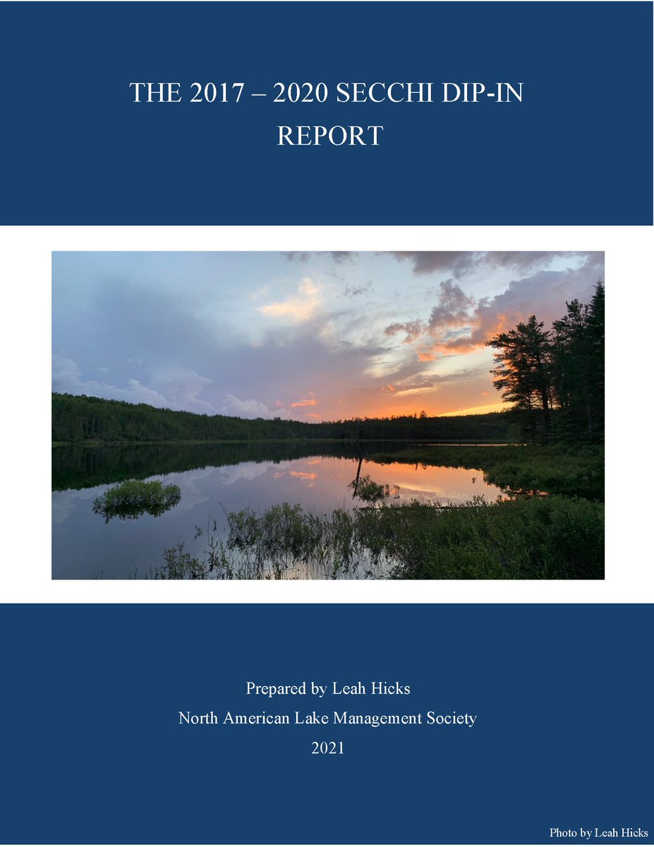 SecchiDipIn's tweet photo. Before the #SecchiDipIn &amp; #LakesAppreciation Month kicks off, let's take a peek at Dip-Ins past! This report, compiled by 2021 intern, Leah Hicks, covers 2017-2020 Secchi data. Included are materials/methods used; results &amp; discussion, &amp; conclusions drawn. https://t.co/7TcYZ5p0aA https://t.co/0Eq9JvhzKi