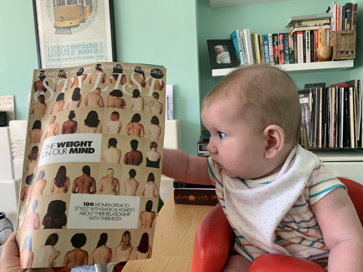 Someone was interested in my reading today! <a href="/StylistMagazine/">Stylist Magazine</a> 👶 

Great article on body confidence in this issue. Now I’m raising a girl I don’t want diet culture to influence her! 

I’ve just ordered <a href="/alexlight_ldn/">Alex Light</a> new book, I’m glad there is discussion around these issues now.