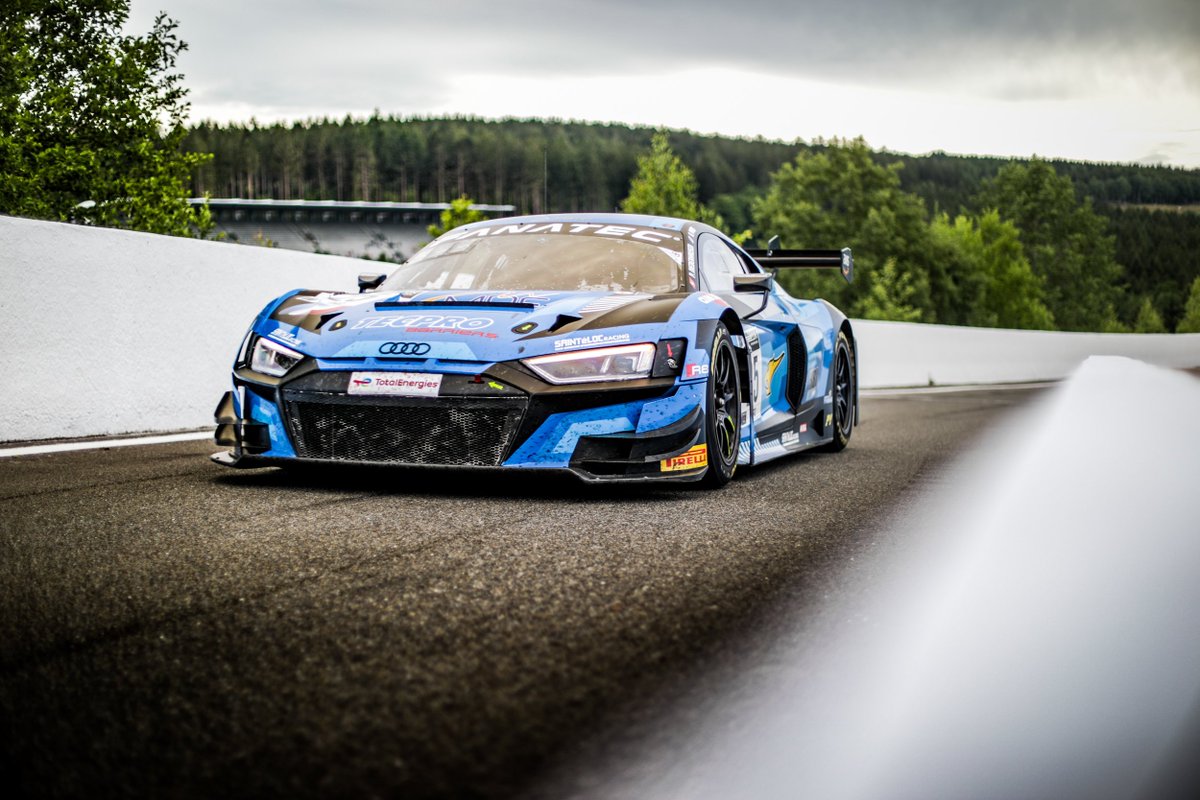 SaintelocRacing's tweet photo. #Spa24H Test Days done ✅ 

The #26 Audi set the fastest time in Silver Cup with a 2:18.035 this morning (94 laps)

Strong pace and useful datas collected also for the #25 Audi (best laptime 2:18.290 and 109 laps)

Ready for the Big One

#FanatecGT #GTWorldChEu #PoweredbyMotul https://t.co/WMQVgqvgMY