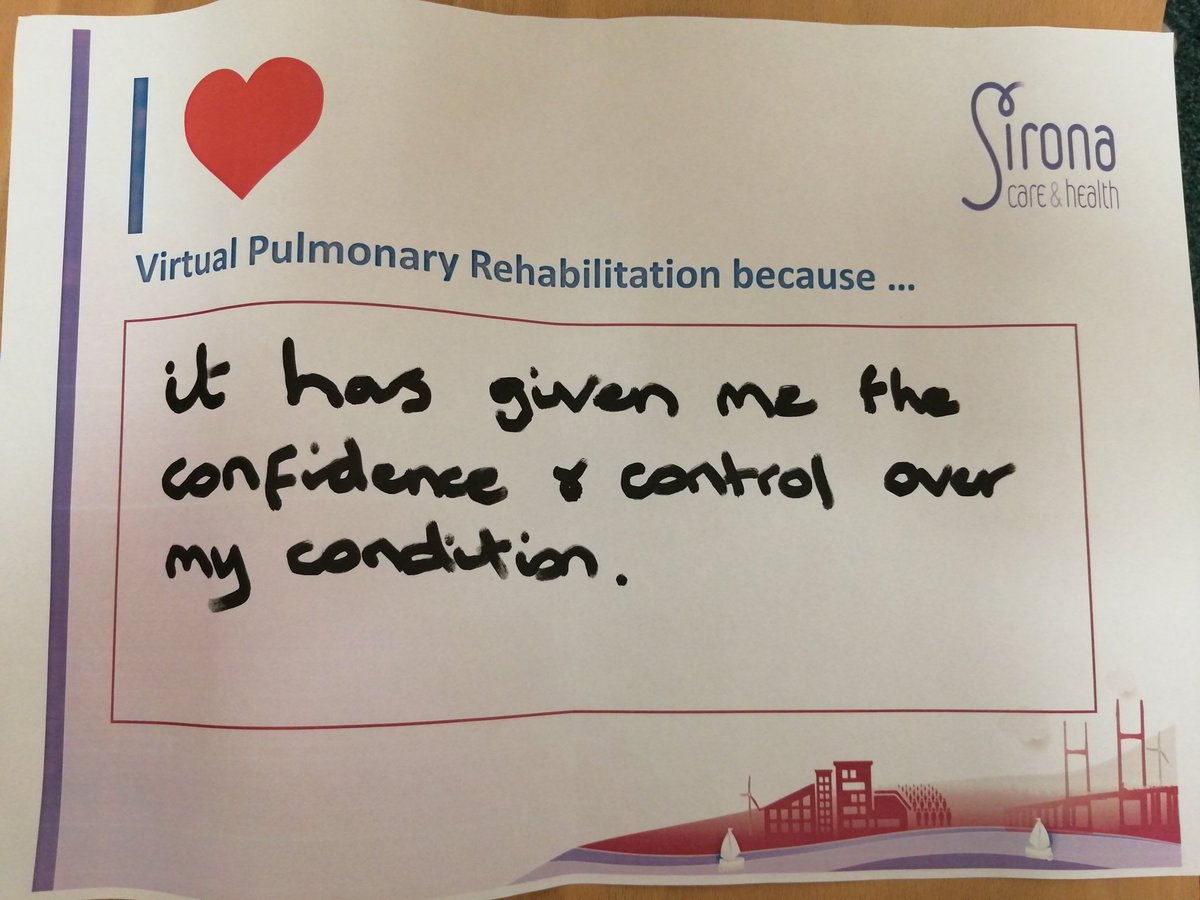 More feedback about what #pulmonaryrehab means to our patients. Big shout out to our awesome PR team who enable people to walk forward with confidence. #pulmonaryrehabweek @SironaCIC @jen_tomkinson @cookiecl14 @samhaywood44 @PippaWarden