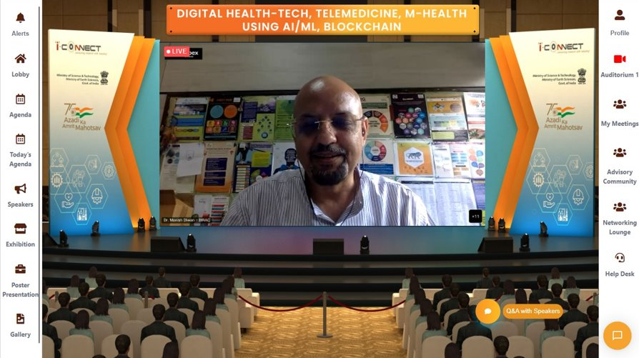 i_Connect75's tweet photo. Highlights from Today's #iconnect75 online event #2 - Digital Health-Tech, Telemedicine, m-Health using AI/ML, Blockchain.
#iconnect #AzadiKaAmritMahotsav #akam https://t.co/Jy8IoeV8gA
