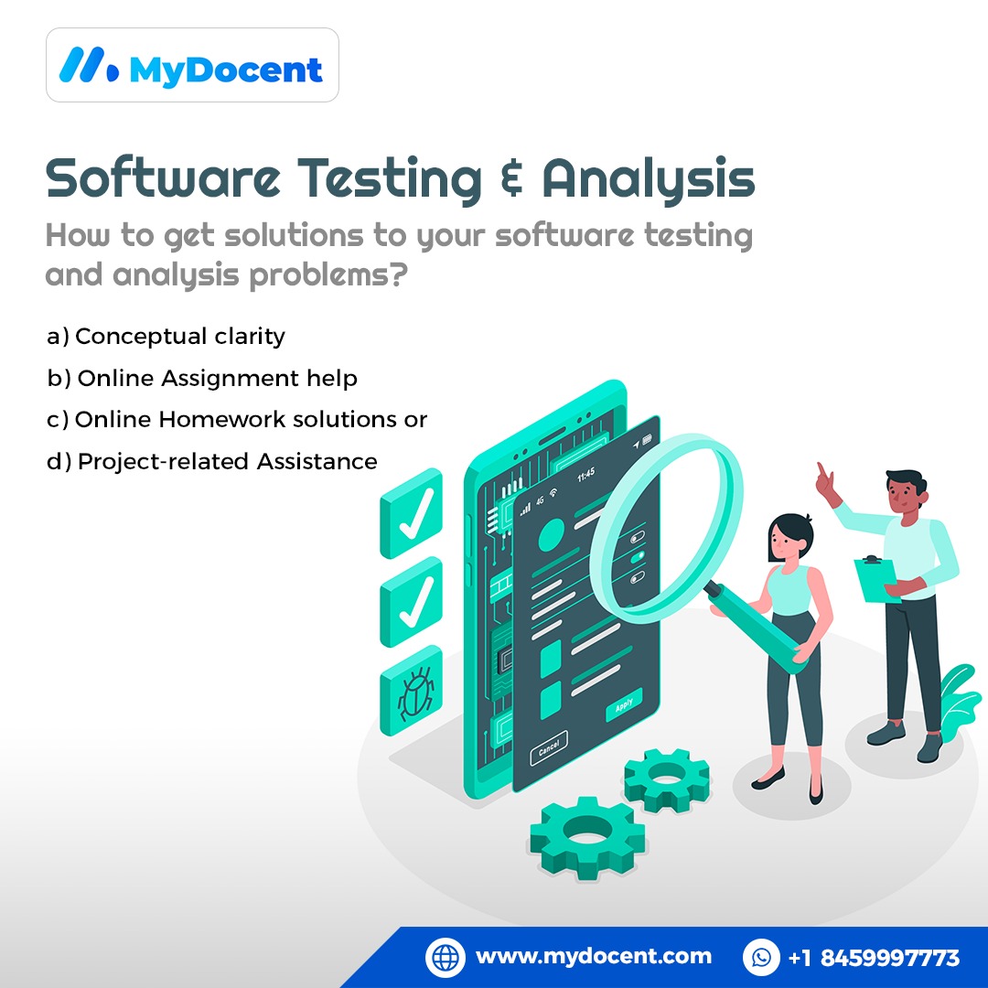 MyDocent's tweet image. Software Testing &amp;amp; Analysis
How to get a solution to your software testing and analysis problem?
#smartertesting #bettersofware #softwaretesting #softwaretestingautomation #softwaretestinganalyst
#aiinsoftwaretesting #testingdataanalytics #softwaretestingengineer #testingframe