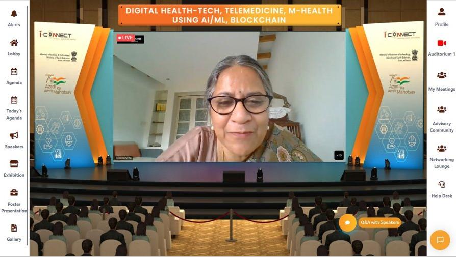 i_Connect75's tweet photo. Highlights from Today's #iconnect75 online event #2 - Digital Health-Tech, Telemedicine, m-Health using AI/ML, Blockchain.
#iconnect #AzadiKaAmritMahotsav #akam https://t.co/Jy8IoeV8gA