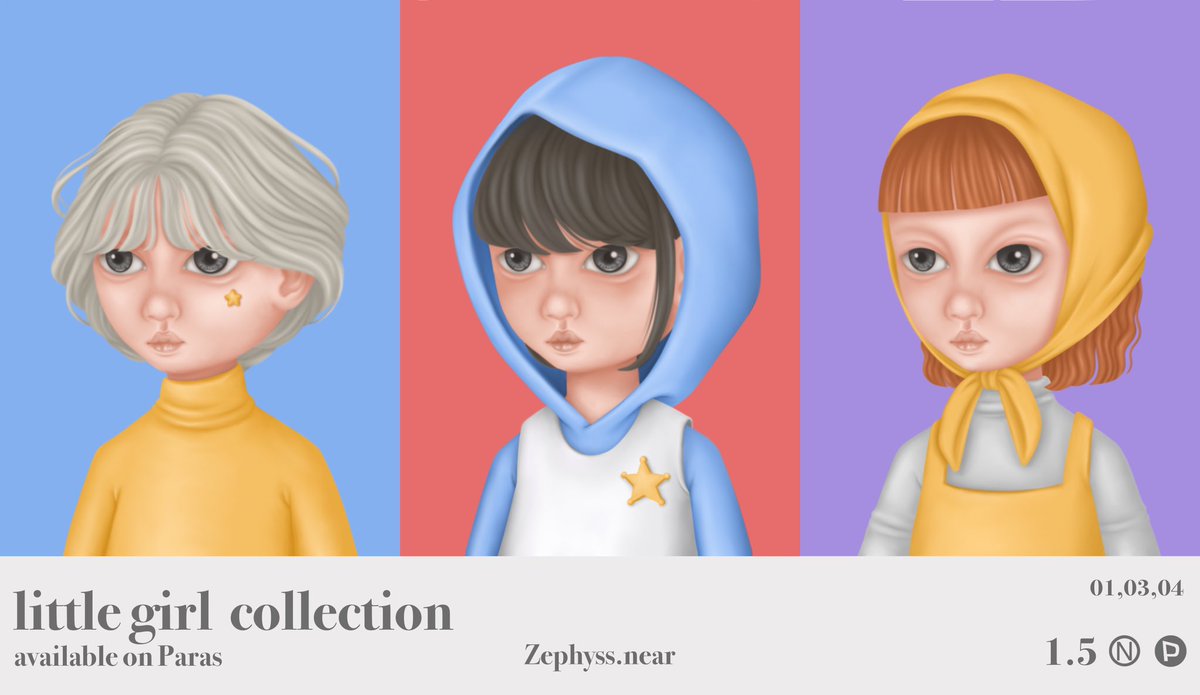 zephys_nft's tweet photo. Update the Little girl collection.

Paras   https://t.co/chmpfm15Lk
Discord https://t.co/fc3fNoSMxM

@ParasHQ @NEARProtocol 
#NFTs #NFTCommmunity #NFTdrop #NFTTHAILAND #NFTMarketplace #paras #NEARnft https://t.co/pTxuxALlRs