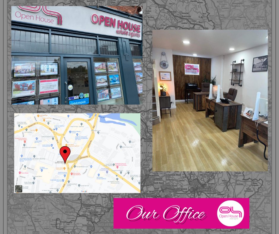 OpenStafford's tweet photo. Spot our office on the Wolverhampton Road, Stafford. 
Positioned locally in Stafford we are here to help, if you're thinking of selling or looking for somewhere to buy pop in for a chat with our sales team. https://t.co/3y2qPmXs05