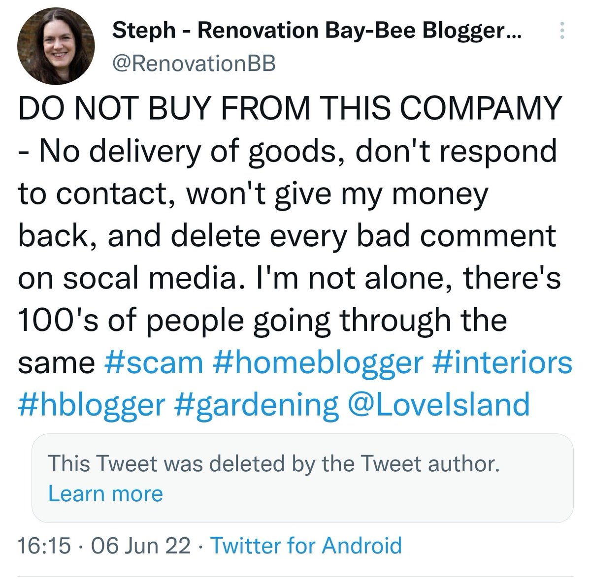 STILL NO PRODUCTS OR REFUND FROM <a href="/screenwithenvy/">Screen with envy</a> Even Love Island don't want to be associated with them now. DO NOT BUY THEIR PRODUCTS