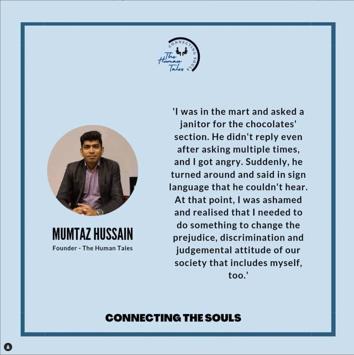thehumantalespk's tweet photo. Meet the people behind "The Human Tales".
1- Mumtaz Husain Soomro is the founder of THT who rendered his services to make a change in society.
#thehumantales #weconnectsouls #THT #karachi #Karachichapter https://t.co/wM9oQULtwm