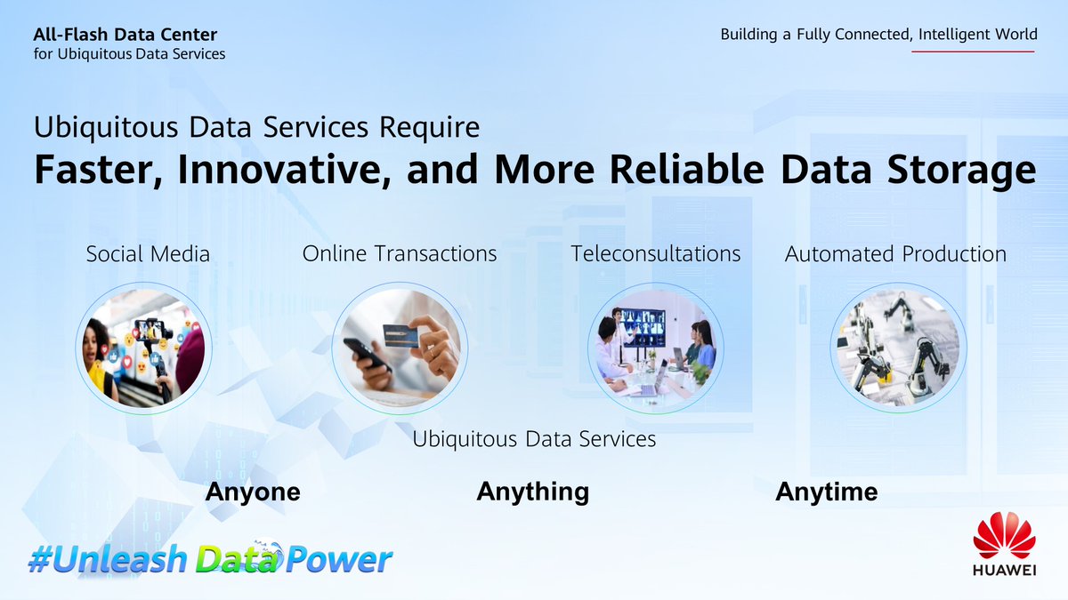#DigitalTransformation is everywhere. But useful, powerful data isn't. See how our #AllFlashDataCenter can help your business deliver fast and reliable digital data services. #UnleashDataPower with Huawei #datastorage: bit.ly/3HGxIoO