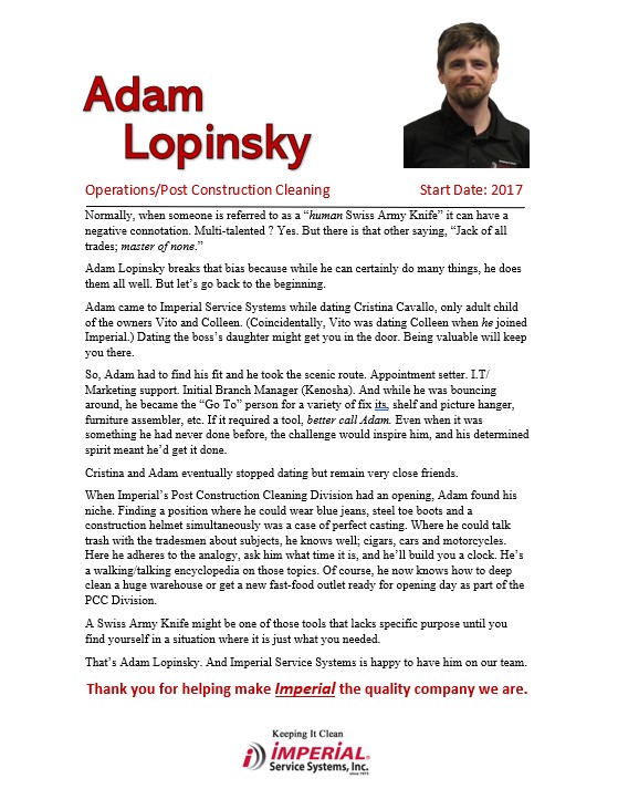 ImpServSys's tweet image. This weeks appreciation Spotlight goes too 🥁🥁🥁