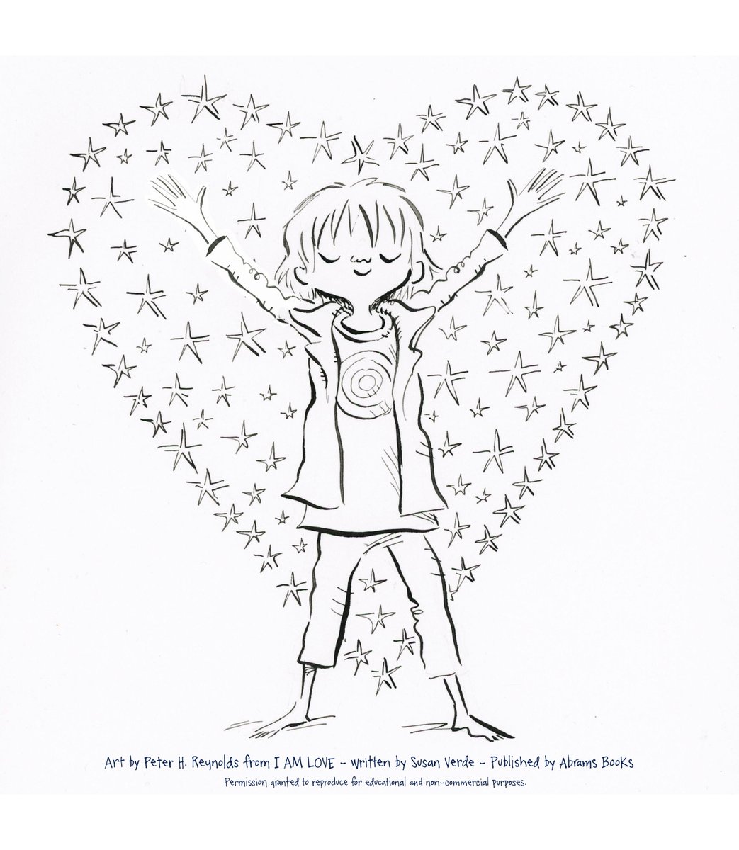I AM LOVE! Print & add your color! From the book I AM LOVE - by @susanverde & art by @peterhreynolds - pub by @abramskids