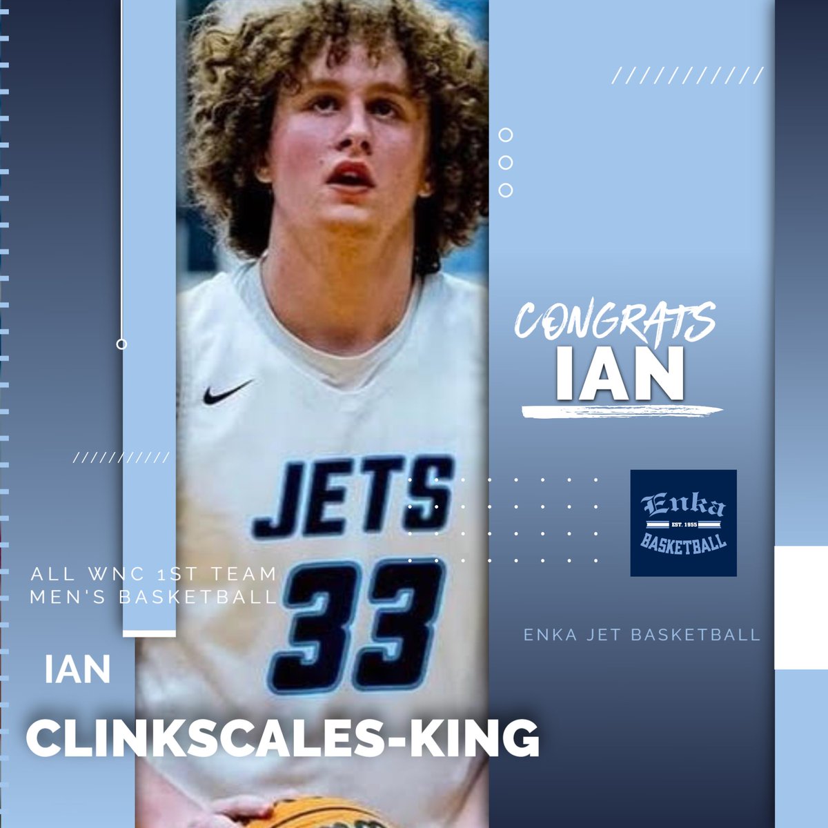 EnkaMBB's tweet photo. Congrats to @ClinkscalesIan for being named to the Citizen-Times All WNC Men's Basketball 1st team for the 2021-2022 season https://t.co/0MAyEbjgVv
