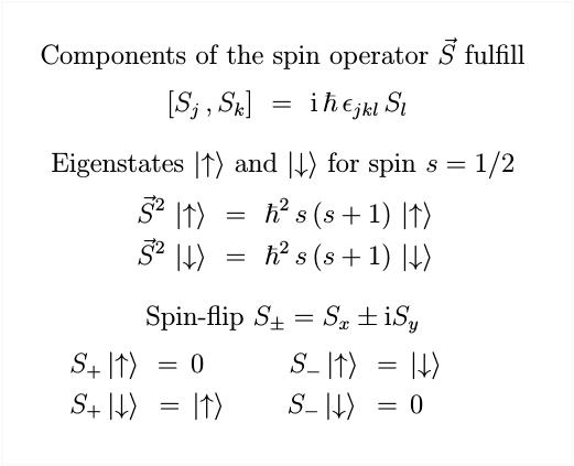 QuantMech101's tweet image. 17) Fermions have half-integer spin. 
The commutator algebra of S is analogous to the one of the angular momentum operator L. Eigenfunctions are two-component vectors called spinors. 
The Pauli matrices define a basis for 2x2 unitary matrices.

#Spin #Spinors #PauliMatrices