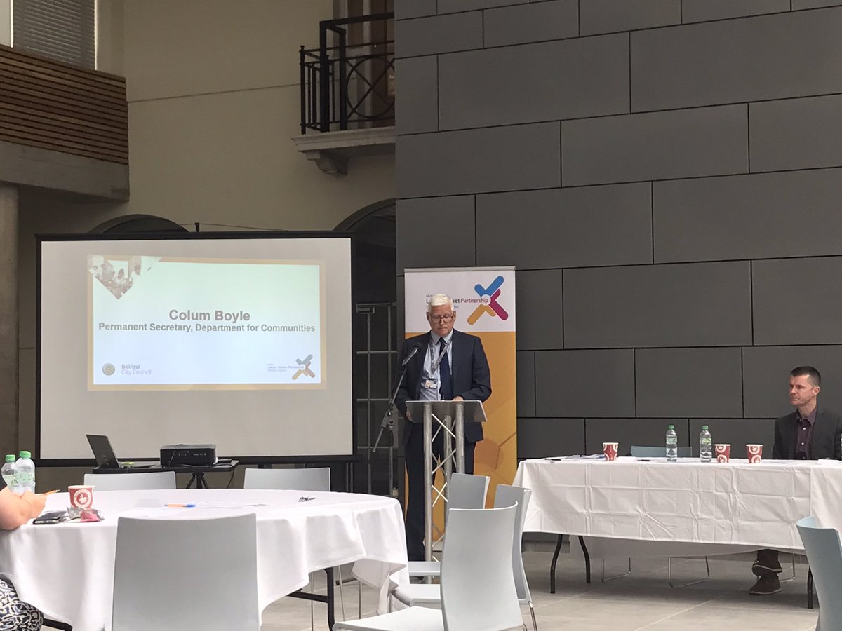 OrchardvilleNI's tweet photo. Colum Boyle, Perm Sec DfC talks about economic inactivity in NI. Solutions?? #belfastcc #NICS #StComgallscentre @OrchardvilleNI @belfastcc https://t.co/bhEtIrZbJB