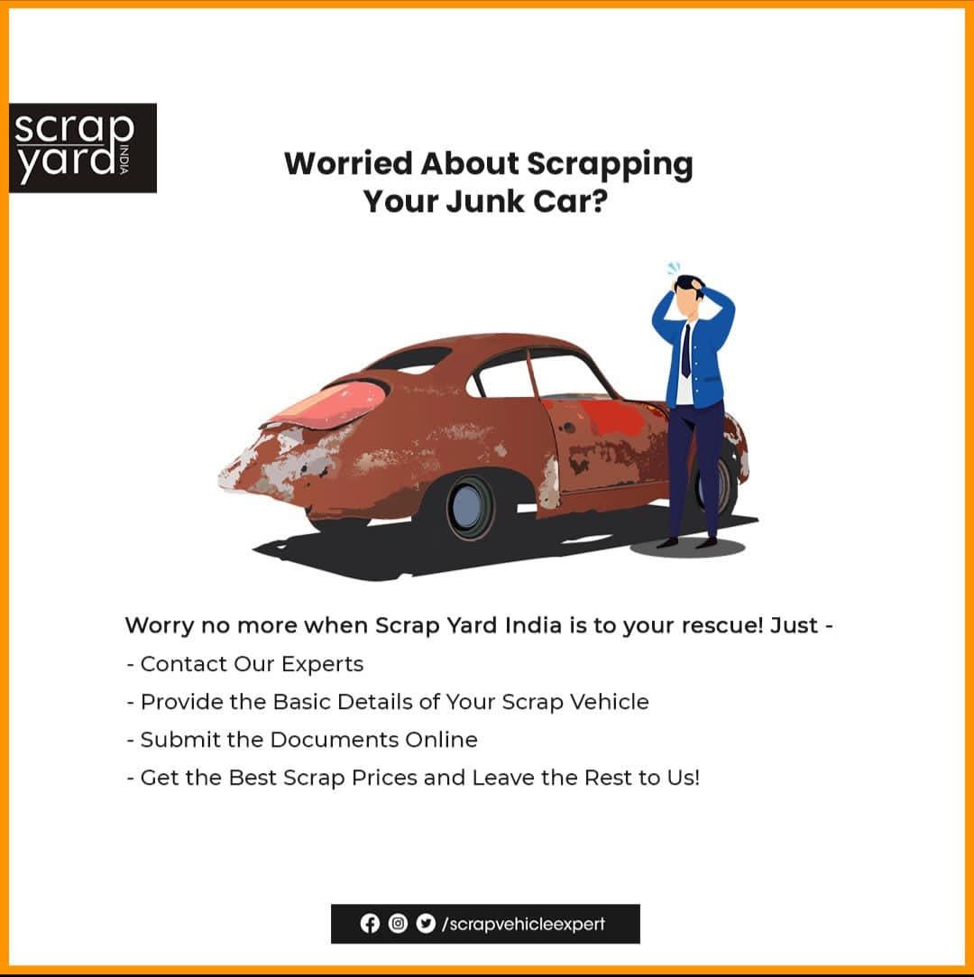scrapvehicleexp's tweet photo. Scrap your Vehicle while Relaxing at Your Home! Scrap Yard India has made the Vehicle Scrapping experience simple &amp; smooth for thousands of citizens of India.

#scrapyardindia #vehicle #environmentfriendly #Facts #scrap #scrapping #ecofriendly #scrapyard #factsdaily #pollution https://t.co/G3zXC3DOrK