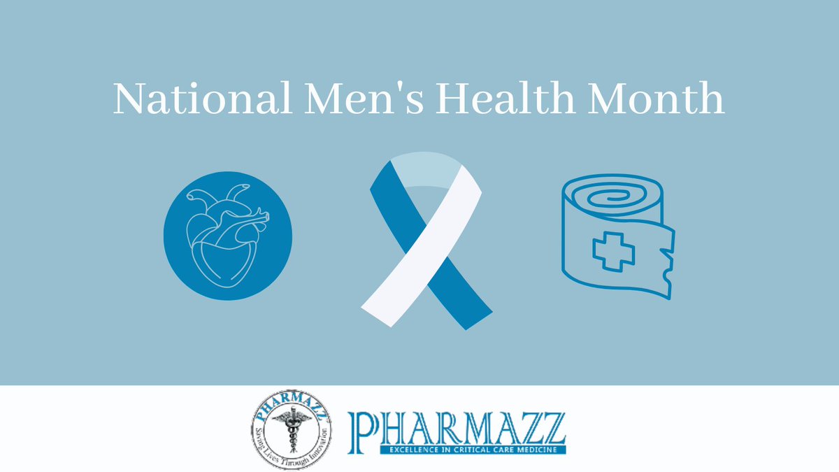 Pharmazz's tweet photo. Happy #MensHealthMonth! The @CDC states that on average in the US, men die at higher rates from three leading causes: heart disease, cancer &amp; unintentional injuries. We’re working to progress our pipeline of critical care therapeutics which target these areas &amp; aim to save lives. https://t.co/NEa1c1WDEB