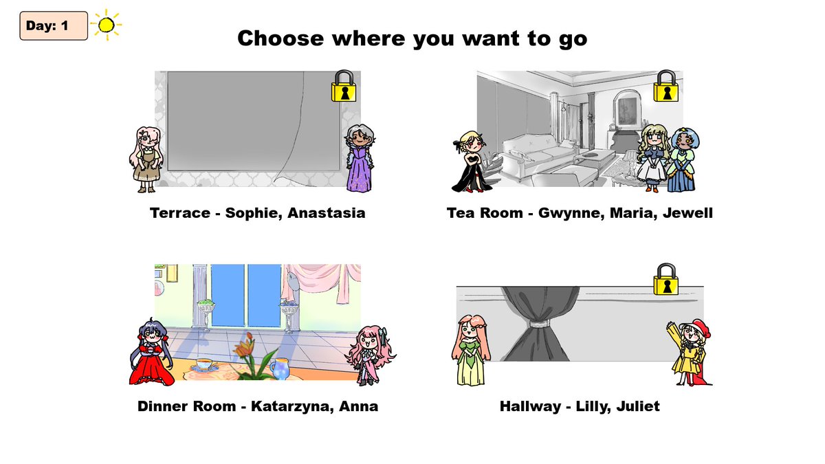 2humanstudiowo's tweet photo. Yes, choose where you want to go. We want to go directly inside our favourite lady's heart! OwO
Also the demo is set to release on 27th June, hope you're ready!!
#gamedev #indiegamedev #visualnovel #vn #vndev #renpydev #otomegame #datingsim #indiegame #gamedevelopment https://t.co/FyNvd9jxvc