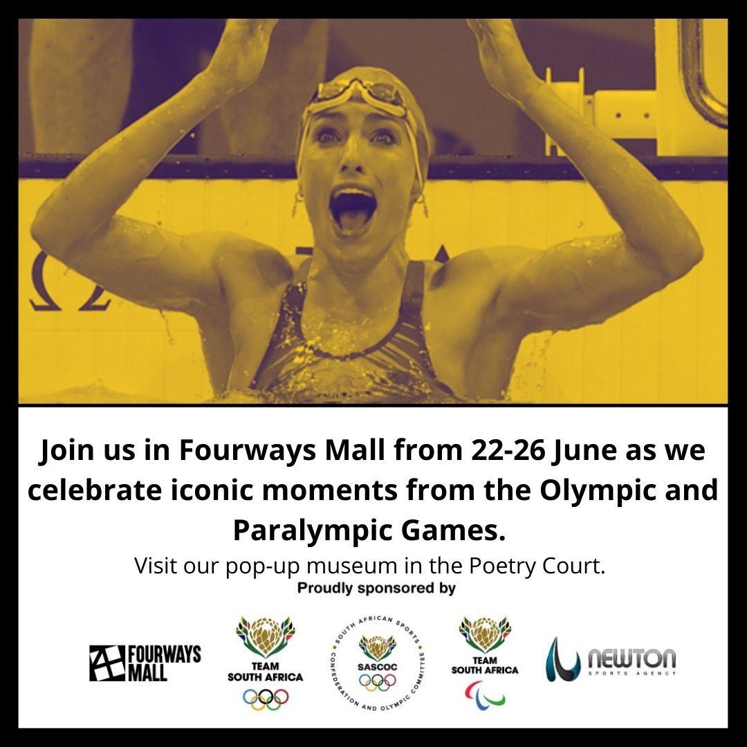 olympicday_rsa's tweet photo. The Olympic Day Mzansi pop-up museum is officially open @FourwaysMall.

#OlympicDay #OlympicDay2022 
#Olympics #Paralympics 
#TeamSA #teammzansi #proudlySouthAfrican
#MoveForPeace #MoveOn #StayHealthy
#StayActive #StrongerTogether https://t.co/ErxJQTWIEq