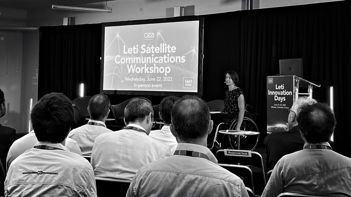 BoosterCentaura's tweet photo. @CEA_Leti #LetiDays2022 Workshop sur la communication des satellites. État de l’art industriel le matin (en lien avec le CEA) et état de l’art de la recherche au sein de CEA-Leti #AcousticFilter #RF #C_Band #OpticalCommunication #IoS Internet of Space #SOTM_Antenna https://t.co/wd9RCYpMZb