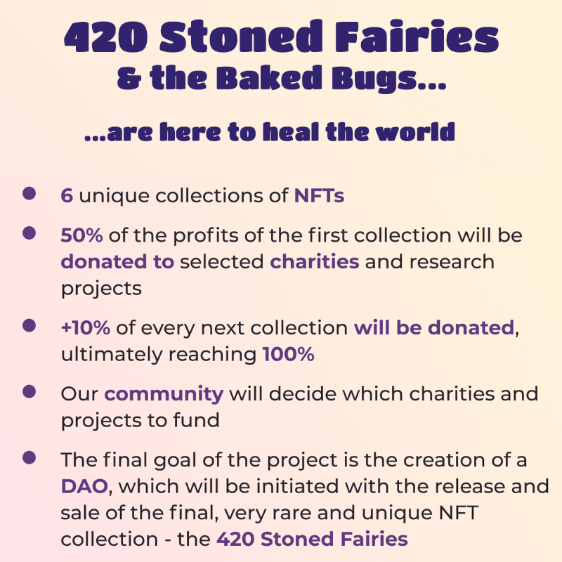 420Fairies's tweet photo. #itsallaboutcharity 🙏😊

#TheBakedBugs #NFT #NFTart #Charity #NFTcommunity #Cannabiscommunity
