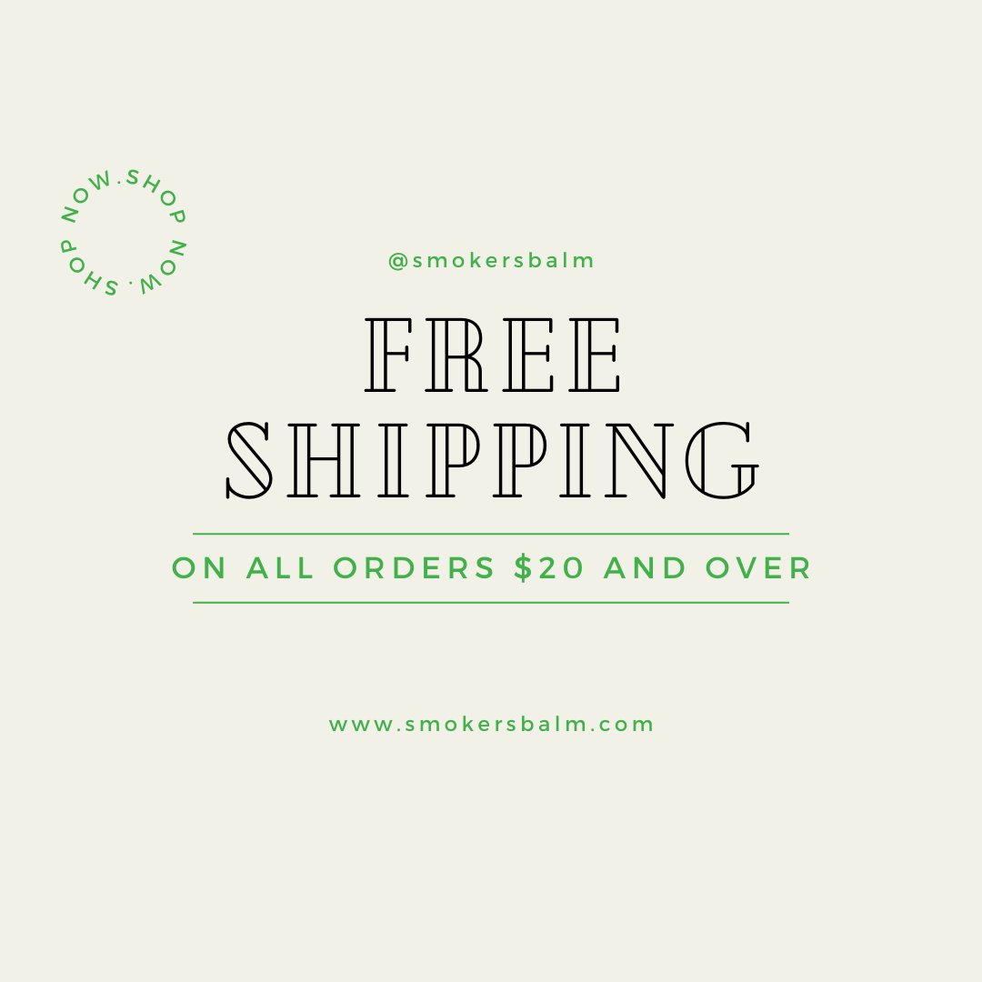 Smokersbalm1's tweet photo. Free Shipping - https://t.co/zgDTGEZLiw TO YOUR CART RIGHT NOW!
Get free shipping on all orders $20 and over. It doesn’t matter what item(s), you purchase, as long as you spend $20 or more! When checking out, you will see an option to get free shipping off your order. https://t.co/qONEs0t62r