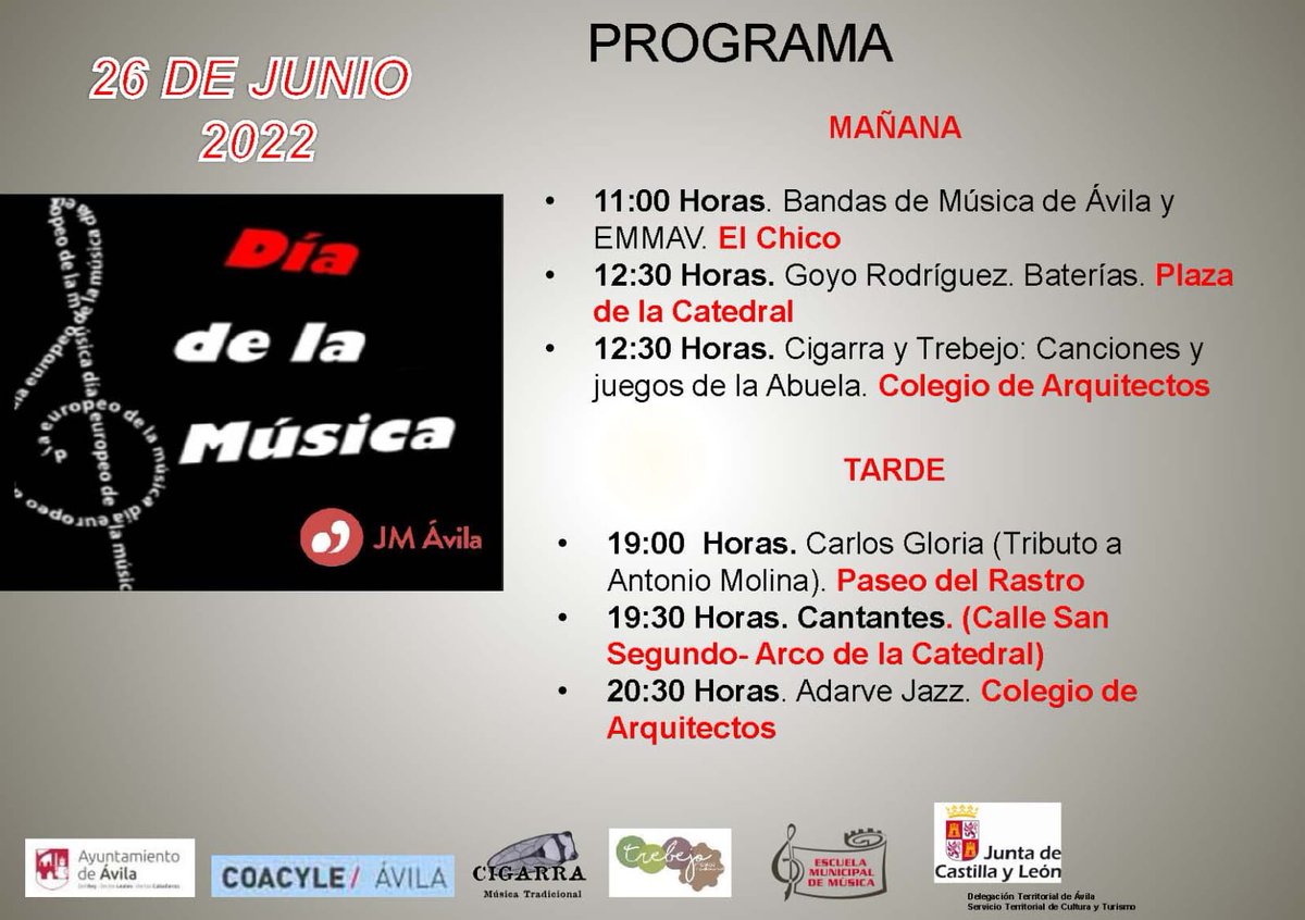 Este domingo celebramos el día de la música!!👇🏼🎶