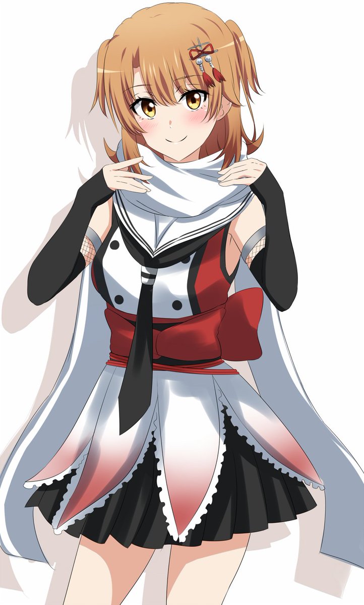 sendai (kancolle) ,sendai kai ni (kancolle) 1girl solo cosplay scarf white scarf skirt gloves  illustration images