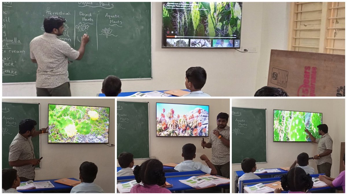RajeshKouluri's tweet photo. "Green World" The lesson was taught using content videos, later went outside to investigate and explore the plants. And then prepared a plant book, finally shared thier observations through @Flipgrid
#rajclassroom #greenworld #flipgrid https://t.co/xY0Mr2meo5