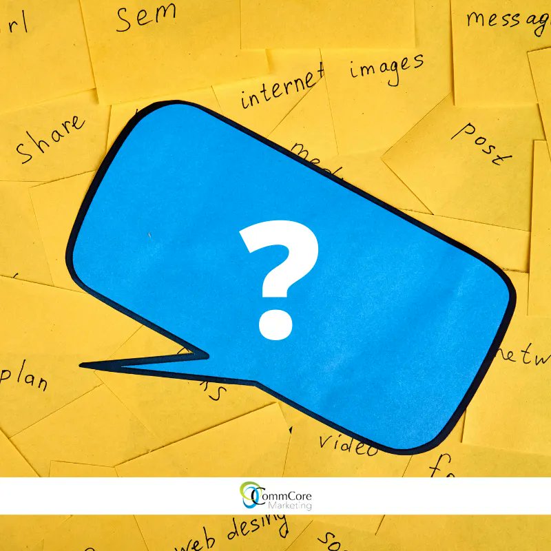 CommCoreMktg's tweet image. What questions do you have about marketing?! Drop a comment below.