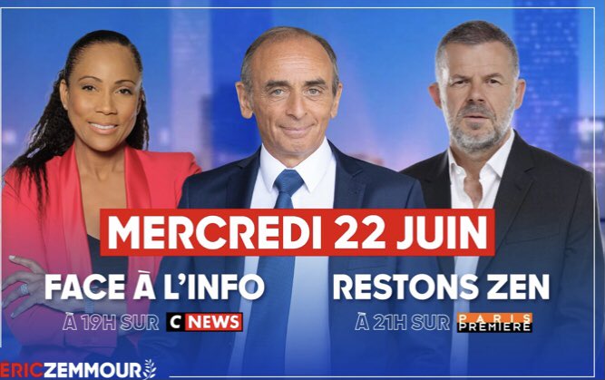 FrenchBaronne69's tweet photo. Ce soir, 2 #ZemmourEric pour le prix d’un 😃😃😃😃
Super soirée en perspective 👍🇫🇷🌿
#Facealinfo #cnews #Reconquete
#zenpp #parispremiere
@christine_kelly @EricNaulleau https://t.co/57GyLL3zvy
