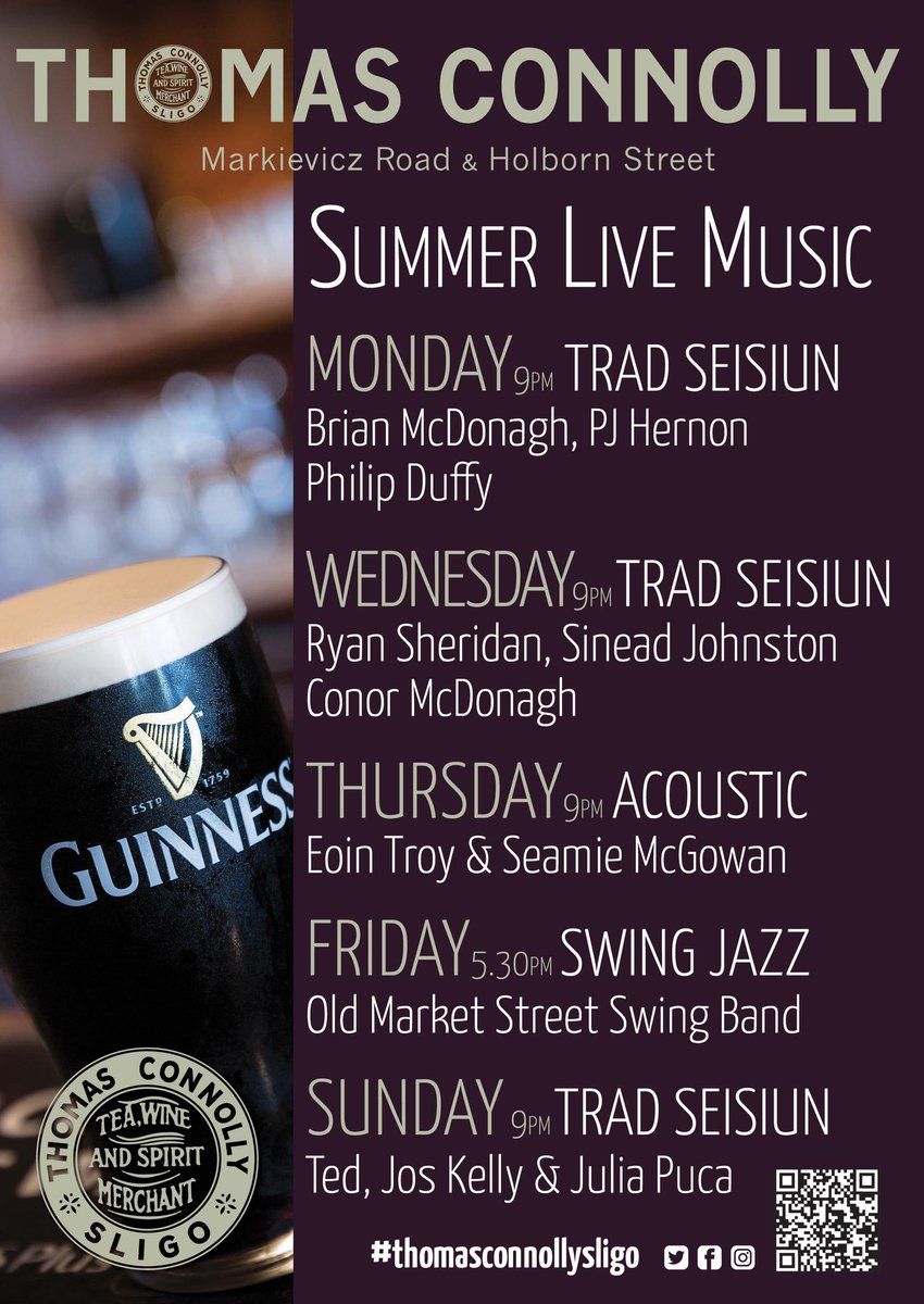 The first of our live Traditional sessions for this week starts tonight from 9pm Ryan Sheridan Sinead Johnston Conor McDonagh Come join us #Thomasconnollysligo #Tradmusic #Keepdiscovering #Wildatlanticway #Heritagepub #connachtfleadh #Sligo