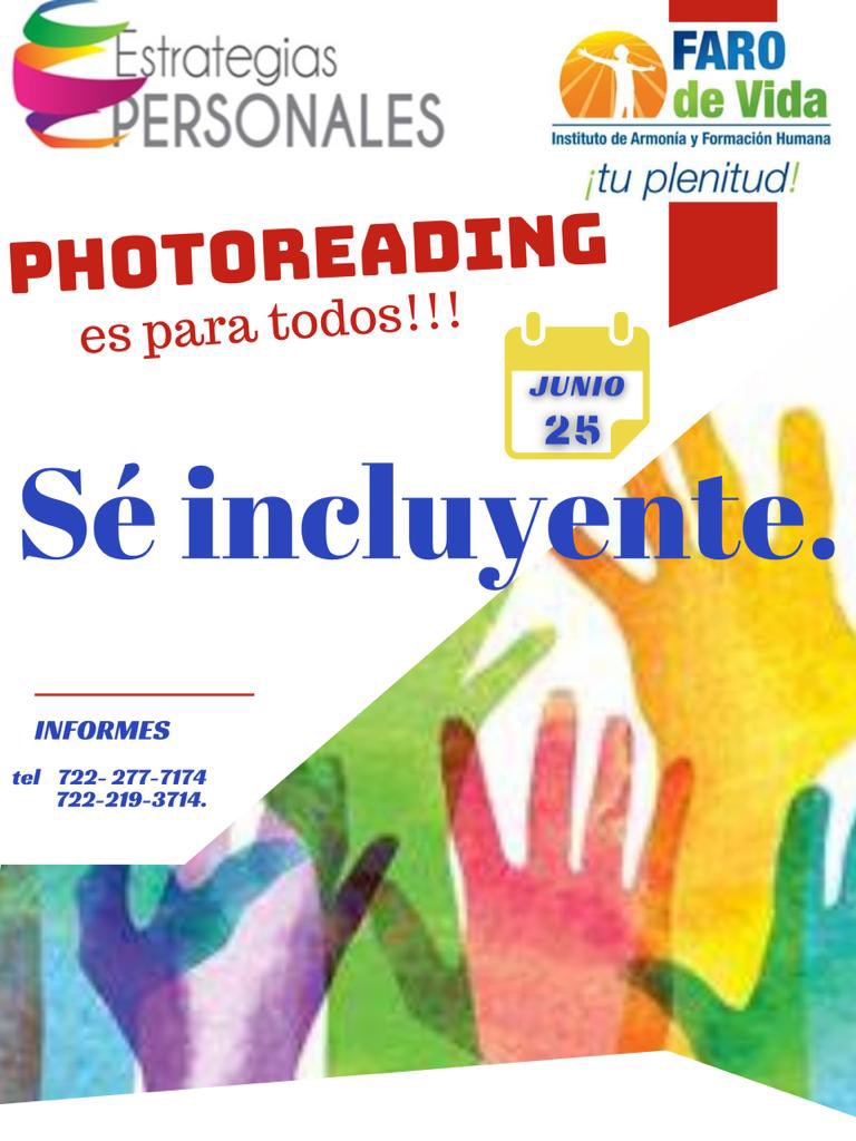 PattyMtzC's tweet photo. Photoreading es la forma de procesar grandes volúmenes de información de forma rápida y eficiente. https://t.co/nL2HqgktOi