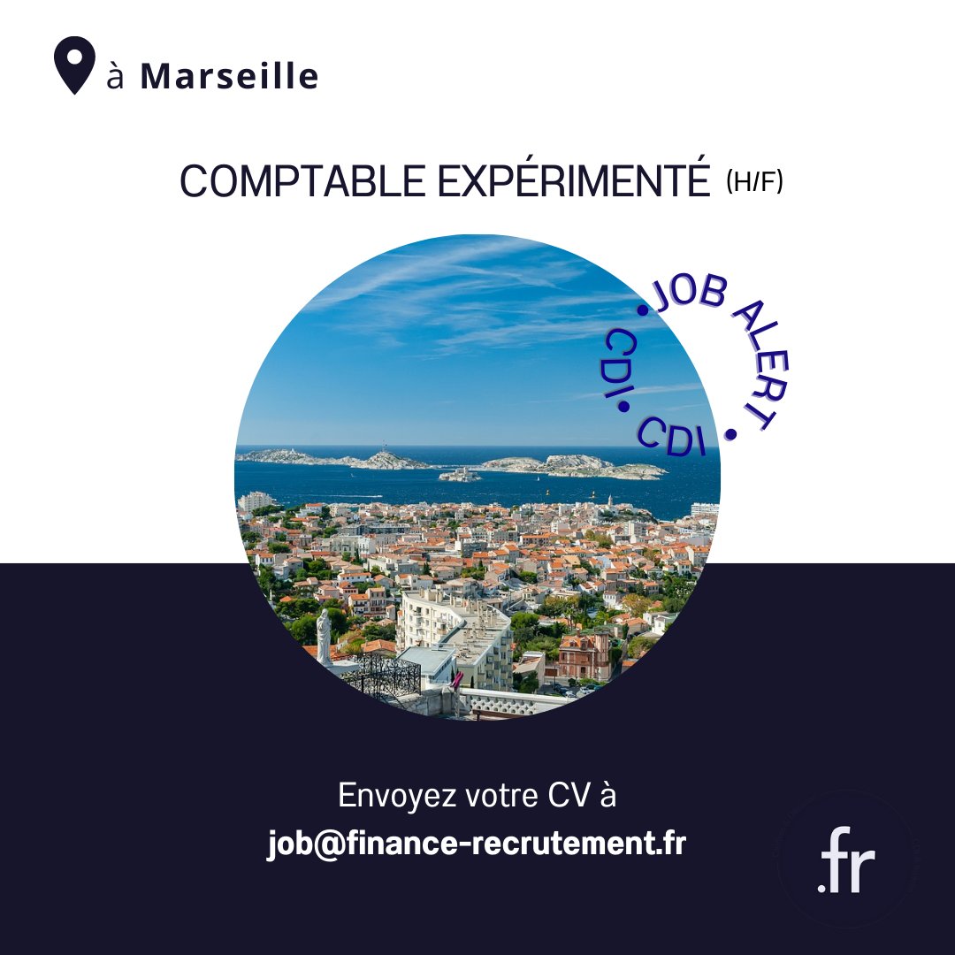 FRecrutement's tweet photo. 🚨JOB ALERT !🚨

Nouvelle opportunité professionnelle de Comptable Expérimenté (H/F) en CDI sur Marseille. Rémunération 36-38K€. Vous disposez d’une expérience d'au minimum de 4 ans. 

N’hésitez pas à postuler sur notre site : https://t.co/W8zemDLykE

#Marseille #job #comptable https://t.co/uqyLLwLnY6