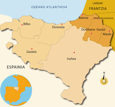 Sooo, let's begin! (1/6) Basque is spoken in the north of the Iberian Peninsula and the southwest of the Hexagone, in both sides of the Pyrenees. Basque Country (Euskal Herria, Pays Basque, País Vasco...) consists of 3 separate administrative entities and 7 total territories 👇